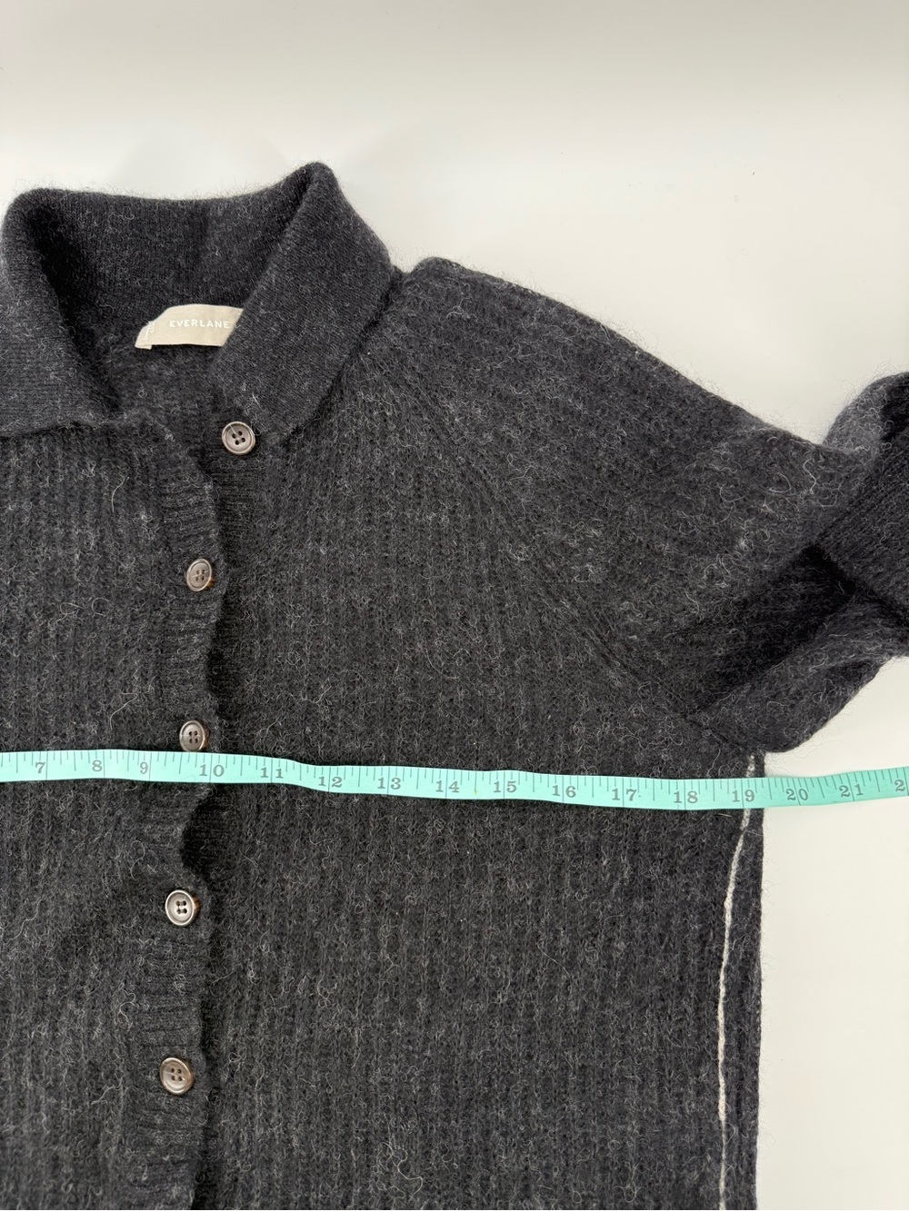 Everlane Alpaca Collared Cardigan S Dark grey - Picture 4 of 7